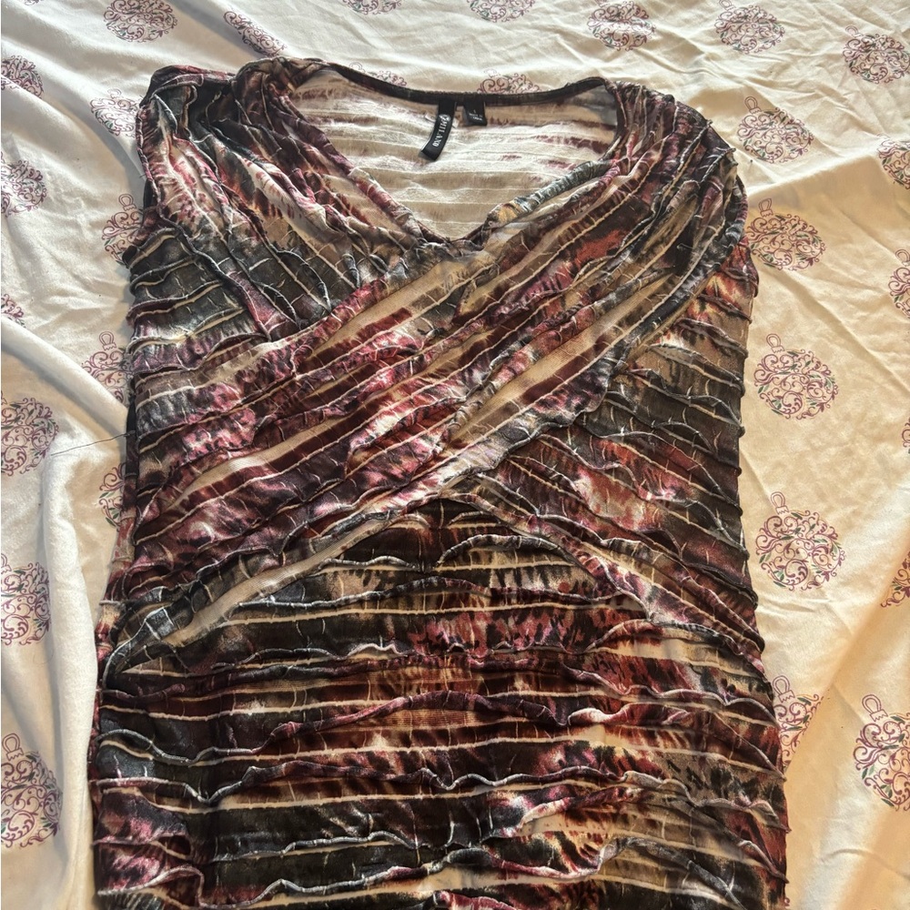 Milano Striped Velvet top  with Rich Hues